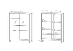 Armoire Vitrine ARDEN B LED -Étagères Soldes Magasin 016266ee1b574e6985d00ae745f73ef3