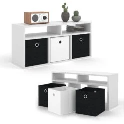 Etagère Hylda Blanc & 3 Boîtes P -Étagères Soldes Magasin 01f4f2a4e90a4145b5172c06235a1b8a