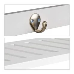 Étagère Murale Blanche Avec 4 Patères -Étagères Soldes Magasin 05f889ab5f5d40f8b26ac5b141e8b044