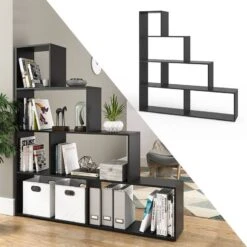 Étagère Escalier Asym Blanc -Étagères Soldes Magasin 083f5962b4864a2d83d585413ae5aeb8