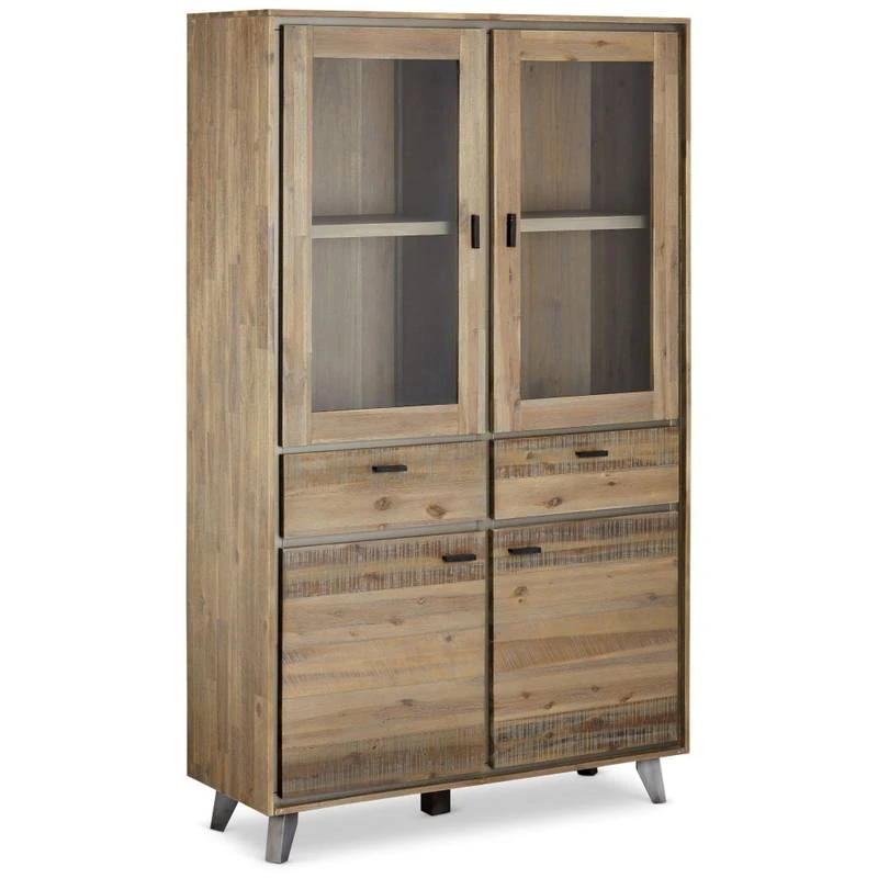 Armoire Vitrine Malaga Marron 3 Armoire Vitrine Malaga Marron