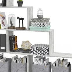 Étagère Escalier Asym Blanc -Étagères Soldes Magasin 0e89d9e424194e54b2dede8d68db1c92