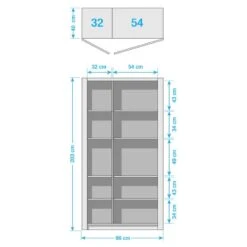 Armoire Vitrine Majona (avec éclairage) -Étagères Soldes Magasin 1000064485 180615 09583401 GALLERYIMAGES P000000001000064485