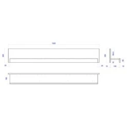 Tablette Murale Buzan -Étagères Soldes Magasin 1000223906 210202 14162000001 SKETCH DETAILS P000000001000223906 sketch