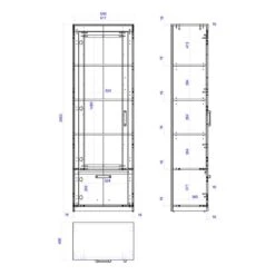 Vitrine Buzan I 13 Vitrine Buzan I -Étagères Soldes Magasin 1000223909 210202 14162100002 SKETCH DETAILS P000000001000223909 sketch