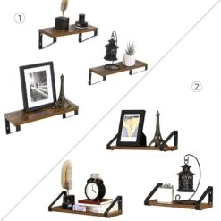 Tablettes Murales Crossville (lot De 3) 12 Tablettes Murales Crossville (lot De 3) -Étagères Soldes Magasin 1000226206 200922 17390300130 DETAILS P000000001000226206