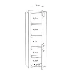 Vitrine Parksville -Étagères Soldes Magasin 1000342475 220404 501 SKETCH DETAILS P000000001000342475 sketch