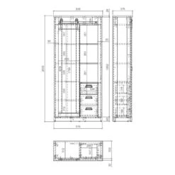 Vitrine Shutter -Étagères Soldes Magasin 1000348691 220505 501 SKETCH DETAILS P000000001000348691 sketch