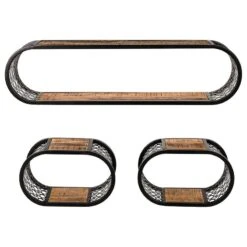 Étagères Murales Oval - Lot De 3 -Étagères Soldes Magasin 1000375821 230727 030 DETAILS P000000001000375821