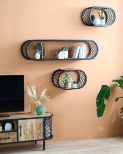 Étagères Murales Oval - Lot De 3 -Étagères Soldes Magasin 1000375821 230817 021 MOOD DETAILS P000000001000375821 mood