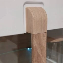 Vitrine 2 Portes Blanc Laqué - ALEXIANE -Étagères Soldes Magasin 39969bdaa0ec409ca69cfd81d324bdda