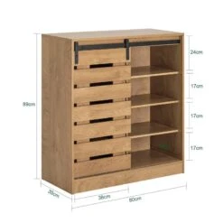 Commode à Chaussures Armoire FSB65-HG -Étagères Soldes Magasin 3bf025a9abab431e933273c498273cd3