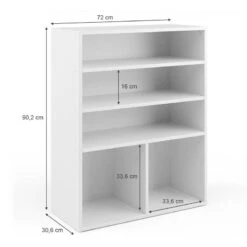Bibliothèque Blanc Pour 2 Boîtes -Étagères Soldes Magasin 3d7a48af9b94475ca576612939173290 1