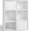 Etagère De Rangement 6 Cases 2 Portes