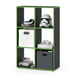 Etagère Noir/vert 6 Compartiments -Étagères Soldes Magasin 3f6a996d2a474897a9978cf3d9d04445