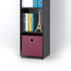 Etagère Ludus Noir 4 Compartiments -Étagères Soldes Magasin 49f18431cf7844cdb826293a6300abbc