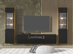 Armoire Vitrine AURA 37x33x150 -Étagères Soldes Magasin 51e6029c33884d8288ca53446476496f