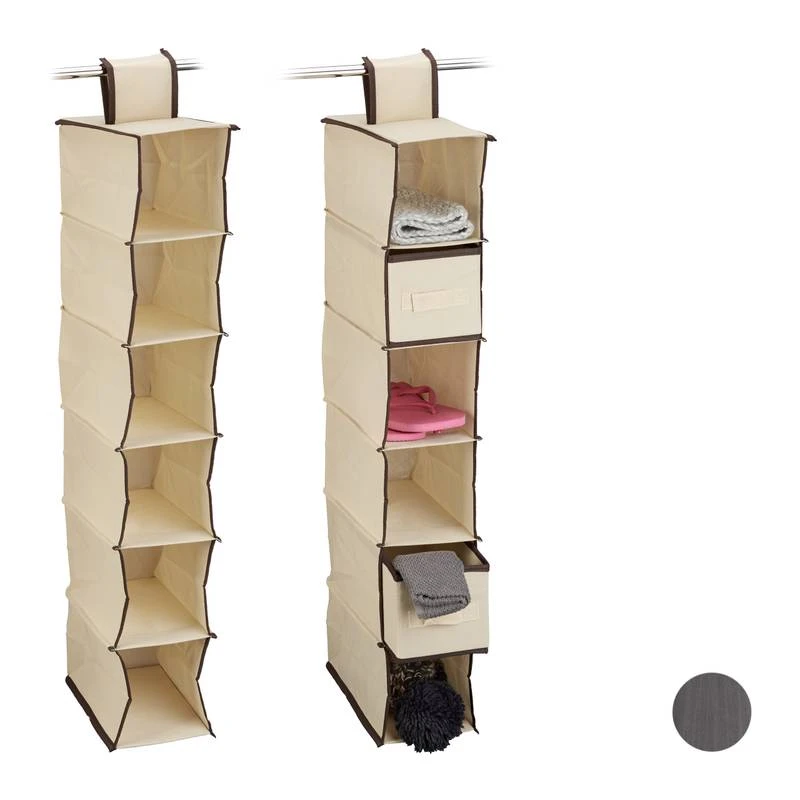2xÉtagère Suspendue Tissu Armoire 3 2xÉtagère Suspendue Tissu Armoire