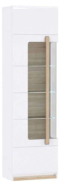 Meuble Vitrine Blanc Décor Bois Clair