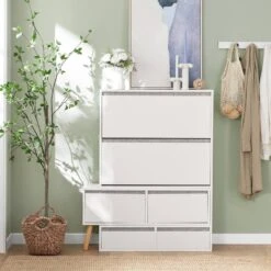 Meuble à Chaussures FSR134-W -Étagères Soldes Magasin 7150a5ae30814ee6a4906a08a30a1e2d