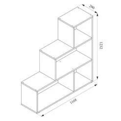 Étagère Escalier Asym 4 Compartiments -Étagères Soldes Magasin 7f4bb853da0f426e9cfdefb714ccead4