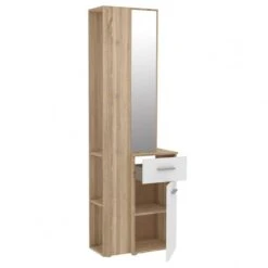 Meuble Entrée Miroir, Rangement - NINA -Étagères Soldes Magasin 81be3c22364f4139b86ea885ce268a45