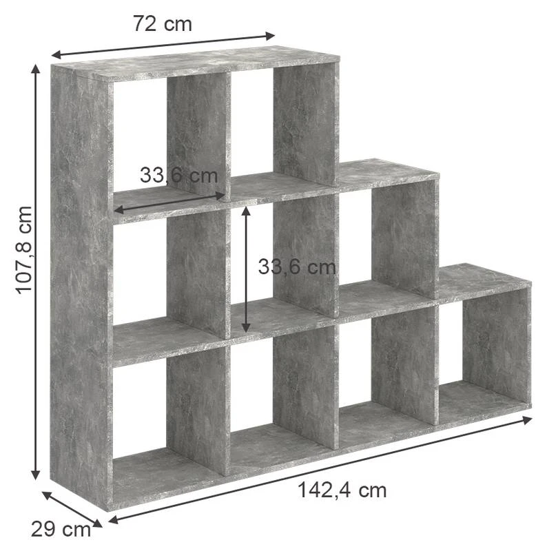 Étagère Escalier Béton 9 Compartiments 9 Étagère Escalier Béton 9 Compartiments – Image 7