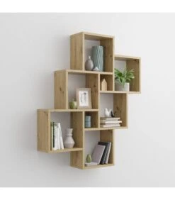 Étagère Murale 8 Compartiments - Laurio -Étagères Soldes Magasin 88bb8a0f8f014a7c907489b0bab7ee15