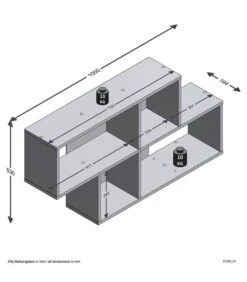 Etagère Murale 4 Compartiments Nora -Étagères Soldes Magasin 8a08b00298924aabb05c030afb4db338