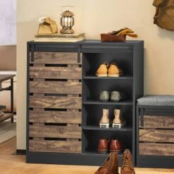Commode à Chaussures Armoire FSB65-HG -Étagères Soldes Magasin 900742bd32f744d68a2c2a83d8e45f16