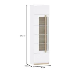 Meuble Vitrine Blanc Décor Bois Clair -Étagères Soldes Magasin 9c80176ddfac48b4a58d91ca0ba4dffb