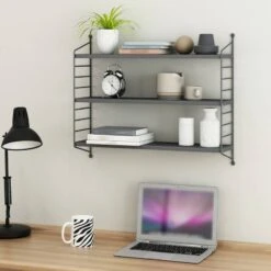 Étagère Murale Strängnäs à 3 Niveaux -Étagères Soldes Magasin a4033fee589f41a58abfecc92f1a0ab3