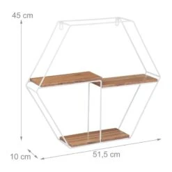 Étagère Murale Hexagonale 3 Rayons -Étagères Soldes Magasin b404b855ac2b4215a7bb2c217bbf50b9