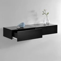 2 Étagères Murales Oslo Avec 2 Tiroirs -Étagères Soldes Magasin b414ec4d7ac94f78a2f08f57838c7b1e