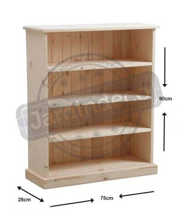 Meuble Bibliothèque En épicéa Brut 4 Meuble Bibliothèque En épicéa Brut – Image 2