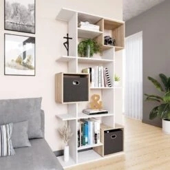Etagère Blanc/sonoma Cube -Étagères Soldes Magasin bb8734dd5ae943d2ace9ee804b875973