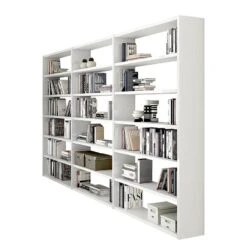 Bibliothèque Empire -Étagères Soldes Magasin bibliothek emporior hochglanz weiss 306102