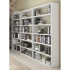 Bibliothèque Empire -Étagères Soldes Magasin bibliothek emporior hochglanz weiss 306106