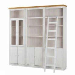 Bibliothèque Lillehammer V -Étagères Soldes Magasin buecherwand lillehammer v kiefer massiv weiss honig 1112606