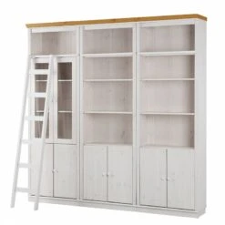 Bibliothèque Lillehammer V -Étagères Soldes Magasin buecherwand lillehammer v kiefer massiv weiss honig 1112610