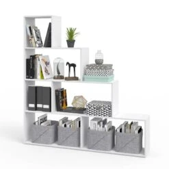 Étagère Escalier Asym Blanc -Étagères Soldes Magasin c0ea7094bb1f460985422950c14de344