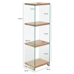 Bibliothèque Verre Trempé H125 Cm - ICE -Étagères Soldes Magasin c55b651415fe48a58d7be0143d2f8f12