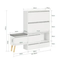 Meuble à Chaussures FSR134-W -Étagères Soldes Magasin c7d88790a31f4a148357bd8aea780391