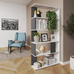 Etagère 80cm Anthracite/blanc -Étagères Soldes Magasin cab6b542618542428309f63b00d14e1a