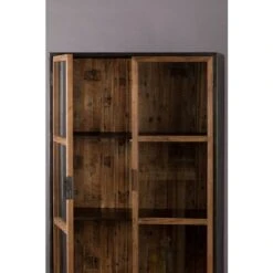Vitrine 2 Portes En Bois Recyclé -Étagères Soldes Magasin d9b6652d3a0144528aecbb8ab259a9c8