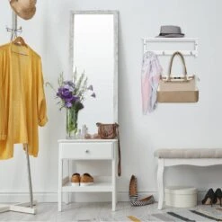 Étagère Murale Blanche Avec 4 Patères -Étagères Soldes Magasin e2df53a0badc48f59c65495f0c55f273