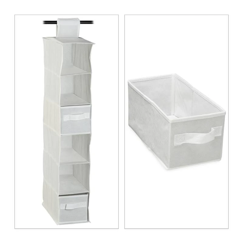 2xÉtagère Suspendue Tissu Armoire 15 2xÉtagère Suspendue Tissu Armoire – Image 13