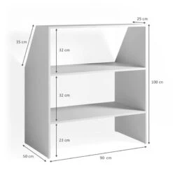 Étagère Sous Pente Blanc -Étagères Soldes Magasin f4c52826d57e42e3a6f6e5dd12cdef1f