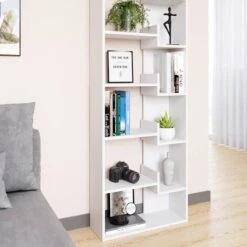 Bibliothèque Fico Blanc/sonoma -Étagères Soldes Magasin f5ab66e0cf52474c83ae22bd55124ccf