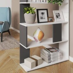 Etagère 80cm Anthracite/blanc -Étagères Soldes Magasin fa62c128586c49f88e252acc388472b1